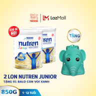 Bộ 2 lon Sản phẩm dinh dưỡng y học 2 lon Nutren Junior cho trẻ từ 1-12 tuổi 850g + Tặng Balo Con Voi Xanh thumbnail