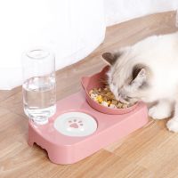 Creative Pet Dog Bowl Anti-overturning Food Water Dispenser Set Automatic Water Feeder Household Water Feeding Bowl Dish Bowls