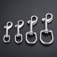 Swivel-Eye Bolt Snap Hook Marine Grade 316 Stainless Steel Rotate Oval Ring Spring Loaded 65mm 72mm 91mm 100mm Pet Leash Diving