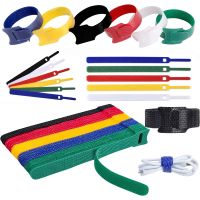 10/20/30Pcs Cable Ties Fastening Cable Cord Ties Reusable Cable Management Straps Hook Loop Organizer Wire Ties for Home Office