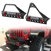 Ajrc Metal Front Bumper With Lights For 1/10 Rc Crawler Trx4 Defender Axial Scx10 90046 Scx10 Iii Axi03007 Axi03003 Upgrade Bag Accessories