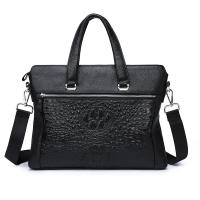 Famous Crocodile pattern briefcase Mens handbag horizontal business bag computer bag cowhide mens casual satchel briefcase