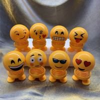 Cartoon Cute Emoji Shaking Head Doll Toys Creative Vint Children Entertainment Auto Home Decor Toys