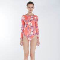 JANESUDA LONG-SLEEVE ONE-PIECE SWIMSUIT  ชุดว่ายน้ำ วันพีช ลายดอก