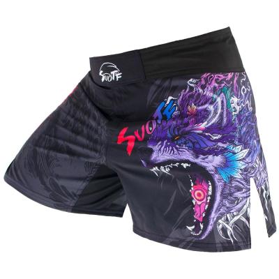 SUOTF Fierce Wolf Breathable MMA Shorts Shorts muay thai Clothing Tiger Muay Thai Kickboxing Training Fitness Sanda Boxing Short