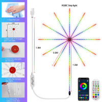 USB บลูทูธ APP ควบคุม LED ดอกไม้ไฟแถบแสงเพลงซิงค์ฝันโคมไฟติดผนังสำหรับคริสต์มาสแต่งงานบาร์ K Home Decor พรรค