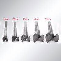 HH-DDPJ5pcs 15-35mm Wood Hole Saw Cutter Forstner Auger Drill Bit Set Round Shank Forstner Drills Tips Woodworking Tools High Quality