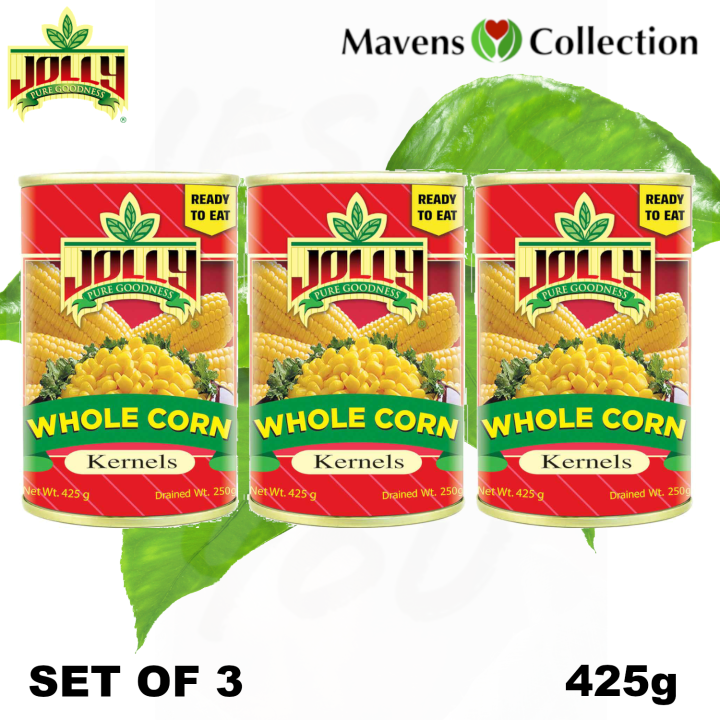 Jolly Whole Corn Kernels 425g Ready to Eat Easy Open Can by Mavens
