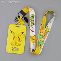 ↂ Pokemon Pikachu Spirited Away Totoro Figures PVC Card Cover Chibi Maruko Crayon Shin Lanyards Keychain Holder ID Card Toys Gifts