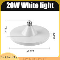 Butterfly หลอดไฟแอลอีดี E27สว่างมากไฟแอลอีดีรูปยูเอฟโอ20W 220V โคมไฟสีขาวในร่มไฟโรงรถ