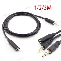 3.5mm 3 4 Pole Audio Male to Female Male AUX Jack Extension Stereo Cable Headphone Car Earphone Speaker Audio Cord WB5TH