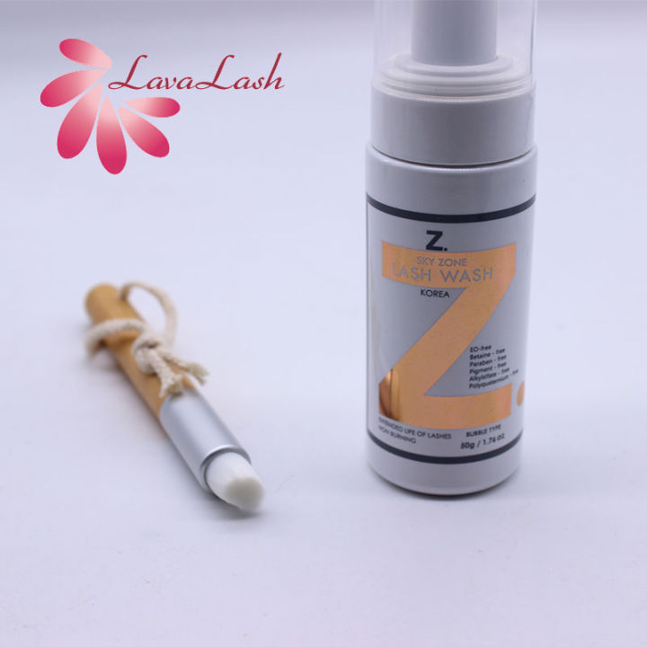 5-bottleslot-50g-eyelash-extensions-foam-sky-zone-lash-wash-mousse-eyelash-cleaner-with-brush-beauty-shop-makeup-tools-korea