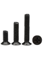 Original KM carbon steel plated black cross countersunk head machine screw M2.5M3M4x3x4x5x6x7x8x10-14