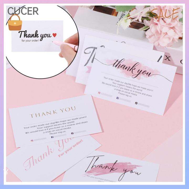 Cucer 30pcs T Package Cardstock Praise Labels Express Appreciate For Small Business Pink 5141