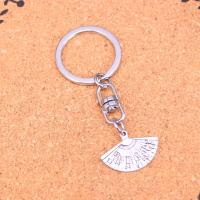 20Pcs Fashion Alloy asian fan Pendants keychain keyring Accessories For Car key chains Jewelry