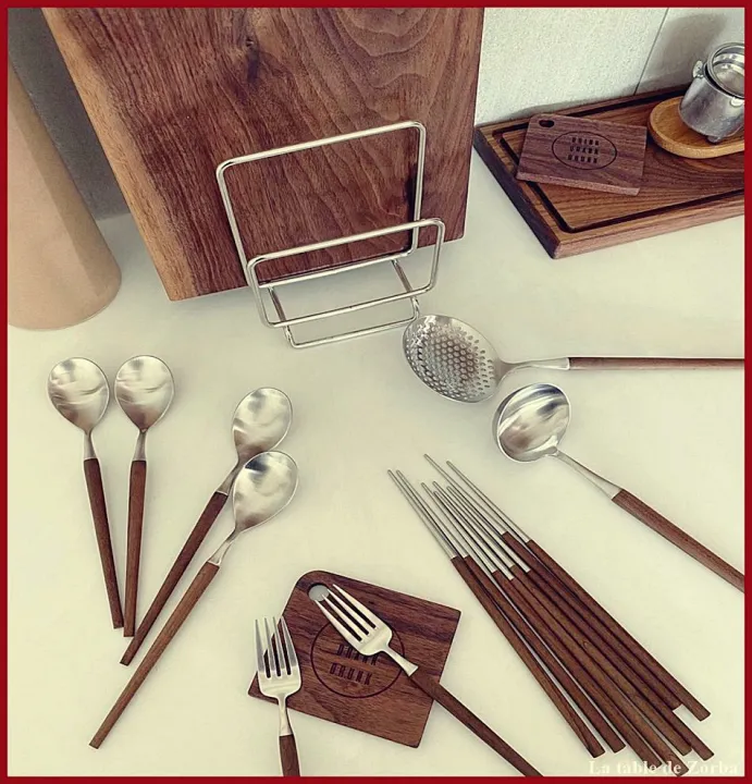 [Korea] Korean Spoon Chopstick Natural Maple Wood Cutlery set Lazada PH