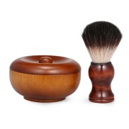 Wood Shaving Bowl Barber Beard Razor Cup for Shave Brush Male Face