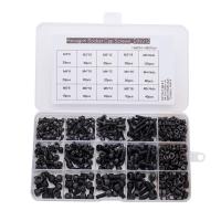 480Pcs สกรูเหล็กคาร์บอน Nut Assortment Kit ความแข็งแรงสูงหลายรุ่น Din912 Full-Tooth Socket Head Cap สกรู Bolts Set