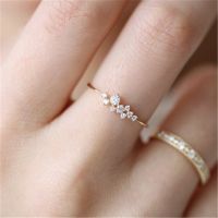 Stylish Fashion Women Ring Finger Jewelry Rose Gold /Sliver /Gold Color Rhinestone Crystal Opal Rings 6/7/8/9 Size Hot Sale