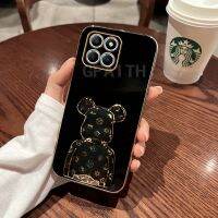 2023เคสใส่โทรศัพท์ใหม่ Huawei X6A เกียรติยศ/X8A 5G 4G / X6 / X8 5G 4G / 90/90Lite Nova 10 Pro / Nova10 Se/mate 50 /Mate50 Pro เคสนิ่มแฟชั่นพร้อมฝาครอบที่ตั้งรูปหมีย้อนยุคน่ารัก HONORX6เคสมือถือ HonorX8ชุบ Mate50Pro