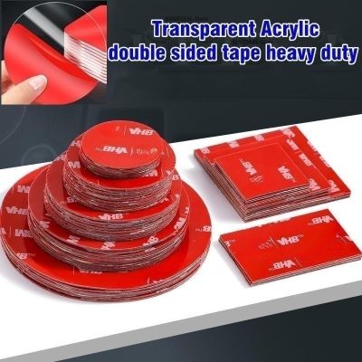 【YF】▬  New Transparent Double-Sided Tape Heavy Duty Adhesive No Trace Temperature Resistance