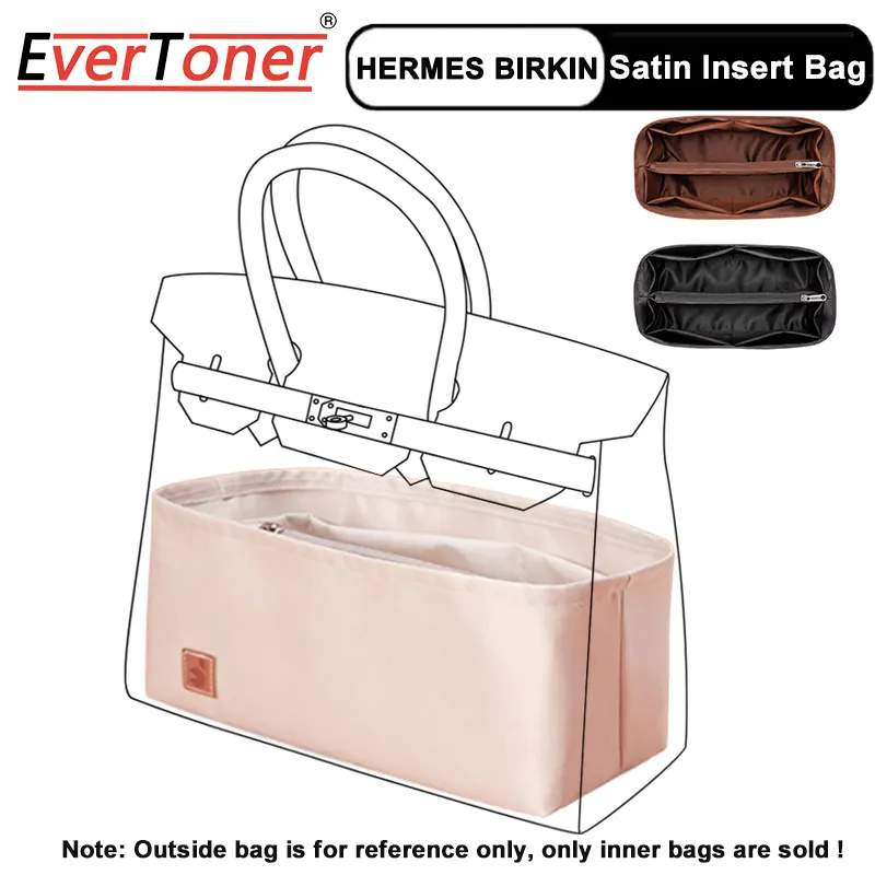 Women Insert Bag Organizer for Birkin 25 30 35 Makeup Handbag Organizer  Lady Inner Purse Portable Cosmetic Inside Bags 3 Colors