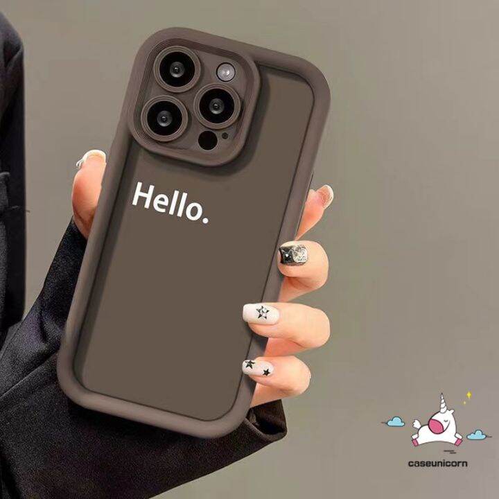 เคสคู่รักลาย-hello-english-ที่เรียบง่ายแบบหรูหราเข้ากันได้กับ-iphone-7-6s-8-6-plus-14-13-11-12-15-pro-max-7plus-xr-x-xs-max-se-2020เป็นฝ้าสีทึบเป็นนางฟ้าเคสนิ่มกันกระแทก