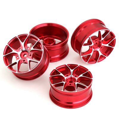 4Pcs Metal Wheel Rims Wheel Hub for 1/10 RC On-Road Drift Touring Car Sakura Traxxas HSP Tamiya HPI Kyosho RedCat