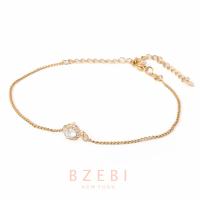 Bzebi สร้อยข้อมือ สเตนเลส ชุบทอง 18K สไตล์เกาหลี ป้องกันสนิม เครื่องประดับแฟชั่น พรีเมี่ยม ไม่จางหาย ใส่อาบน้ําได้ 199b