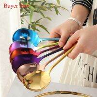 Gold Stainless steel Spoon buffet serving tools Mixing Food spoon tableware 2pcsset Metal Kitchen utensil Customized logo Allow