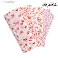 ☢┇ Booksew 100 Cotton Beige Elegant Red and Pink Flowers Design Textile Fabric Sewing Dolls DIY Fat Quarter Cloths Tildas CM