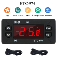 ETC-974 Mini Digital Temperature Controller 220V ตู้เย็นเทอร์โมคอนโทรลเลอร์ Thermoregulator Thermocouple NTC Dual sensor-harjea4397887