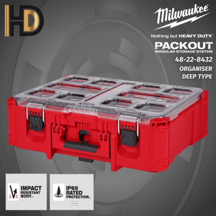 Milwaukee PACKOUT Deep Organiser / New Model Packout Organiser / 48-22 ...