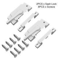 2 ชิ้น/แพ็คหน้าต่างประตูแนวตั้งแนวนอน Fastener พร้อมสกรูสังกะสีอัลลอยด์บ้านติดตั้งง่ายฮาร์ดแวร์ Office Sash Lock