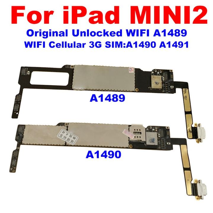 ลอจิกบอร์ดต้นฉบับ-a1489เซลลูลาร์3g-a1491-a1490สำหรับ-ipad-mini-2เมนบอร์ดสะอาด-icloud-16gb-32gb-128gb-mini2-mb