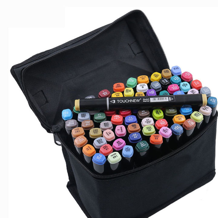 80pcs/Set Marker Pen Set Touch Five Markers Double Head Multiple Colour ...