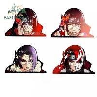 EARLFAMILY 13ซม. สำหรับส่วน Uchiha HITACHI นารูโตะ Peeker สติ๊กเกอรติดรถประตูรูปลอกตกแต่งหน้าต่างคาราวานสร้างสรรค์กราฟิก