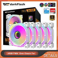 Darkflash INF24 Pro 120มม. สีขาว Rgb PC พัดลม Infinity 3 Pin 5V Sync Argb 4 Pin Pwm Connector พัดลมระบายความร้อนสำหรับเดสก์ท็อป