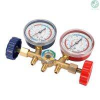 Refrigerant Manifold Gauge Set Air Conditioning Tools with Hose and Hook for R12 R22 R404A R134A