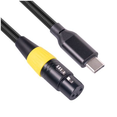 USB C to XLR Female Cable Type C Male to 3 Pin XLR Female Microphone Cable Connector Computer Audio Data Cable Microphone Recording Cable 3 Meters