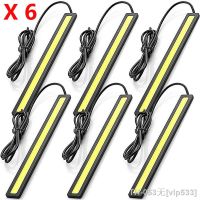 【LZ】✌₪◆  6 pieces Super Bright 17cm LED COB Fog Daytime Running Light Waterproof 12V 6500K Car Light Auto Interior Styling Bar Lamp