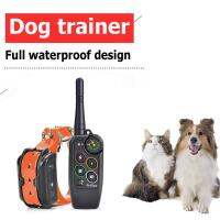 ZZOOI Electric Dog Collar Waterproof Plastic Vibration Anti Bark Collar Adjustable Size with Display USB Charging for All Pet Breeds