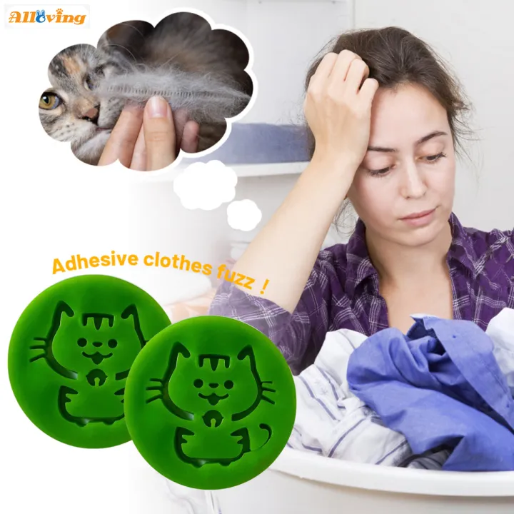 Alloving Pet Hair Remover for Laundry Removal Cleaning Silicone Ball for Clothing Dog Cat Hair