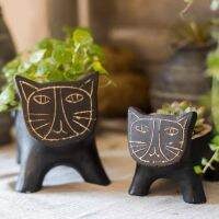 【จัดส่งภายใน 24 ชม】▶️กระถาง กระถางดอกไม้ Garden Black Cat Planters for Home Decor