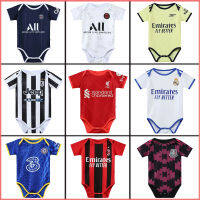 TOP☆NAIVER World Cup Newborn Bodysuit Baby Jumpsuit Baby football uniform jumpsuit 21-22 Liverpool Chelsea baby hip-hop sports football shirt No. 10 Messi