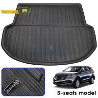 Fit สำหรับ Hyundai IX45 Santa Fe 5ที่นั่ง2013 2014 2015 2016 2017 2018ด้านหลัง Trunk ชั้น Mat Cargo ถาด Boot Liner พรม Protector