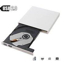 【Corner house】ภายนอก USB 2.0ความเร็วสูง DL DVD RW Burner CD Writer ออปติคัลไดรฟ์แบบพกพาบางเฉียบสำหรับ Asus Dell Acer HP IBM PC Win Xp/ 7/8/10