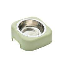 MC Star Pet Square เอียงชามให้อาหารสแตนเลส Cat Dual ใช้จานที่ถอดออกได้ Dog Feeder แผ่นดื่มชามเอียง