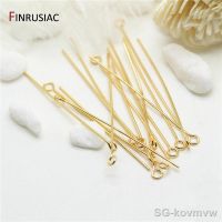 【DT】hot！ head pins for making high quality copper 14K real gold plated needle eye pin wholesale connector