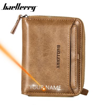 （Layor wallet）กระเป๋าสตางค์ผู้ชาย2020ใบซิปสลักชื่อฟรี,กระเป๋าถือของผู้ชายที่มีคุณภาพสูงกระเป๋าสตางค์ใส่เหรียญทึบตัวอย่างกระเป๋าเก็บบัตรกระเป๋าสตางค์ผู้ชาย